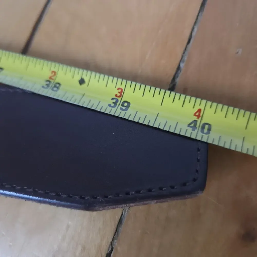 The Limited Italian Leather Western Slide Buckle Brown Cinch Belt Large